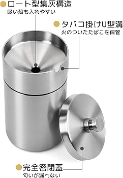 Amazon.co.jp: TongWey 灰皿 蓋付き 車 卓上 屋外 屋内 大サイズ 大